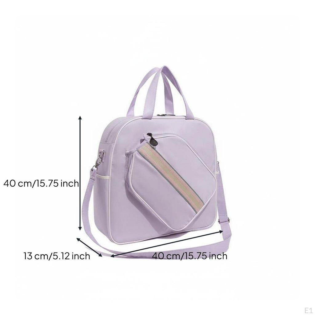 Pickleball Tote Bag MultiFunctional Large Capacity Racket Spacious Crossbody Carrier for