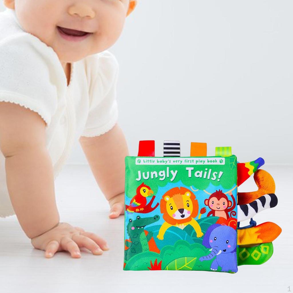 3D Animal Baby Car Toys Crinkle Paper Early Educational Interactive Cloth Book for 6 To 18