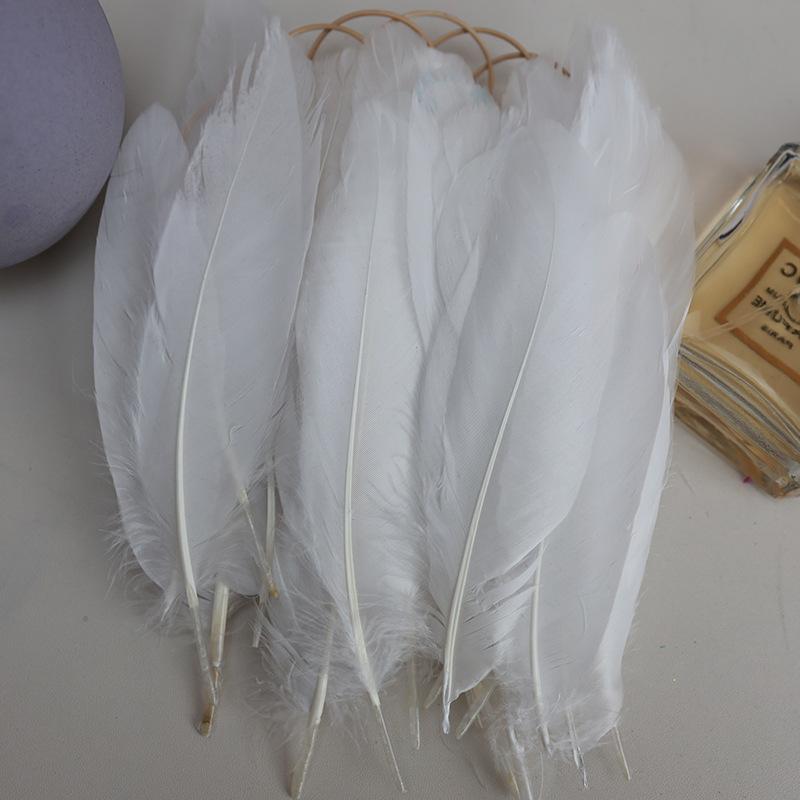 White feather natural pheasant feather goose feather DIY handmade jewelry material cat stick dream catcher feather accessories