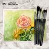 7-Piece Watercolor Artist Brush Set - Synthetic Squirrel Hair Art Paint Brushes for Watercolor, Acrylic, and Gouache Painting