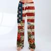 Women's Casual Fashion Comfort Pajama Pants Print Drawstring Pants Full Length Long
