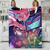 Animation H-HazbinHotel Throw Flannel Blanket Perfect for Sofa Office Bed Travel Sleep Read Relax Camping four season use
