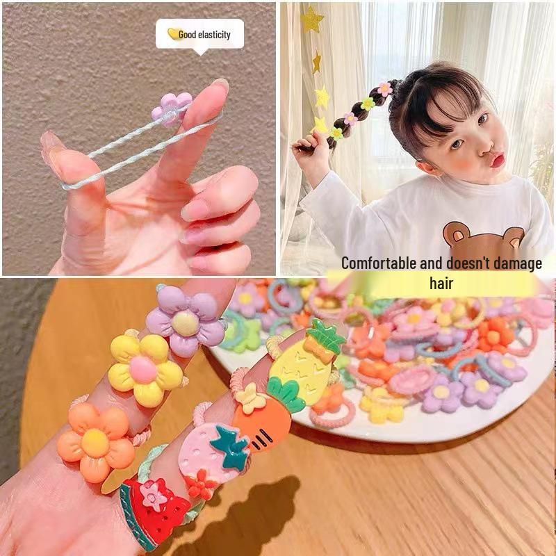 Child-Friendly Baby Hair Tie - Small, High Elasticity Rubber Band for Little Girls