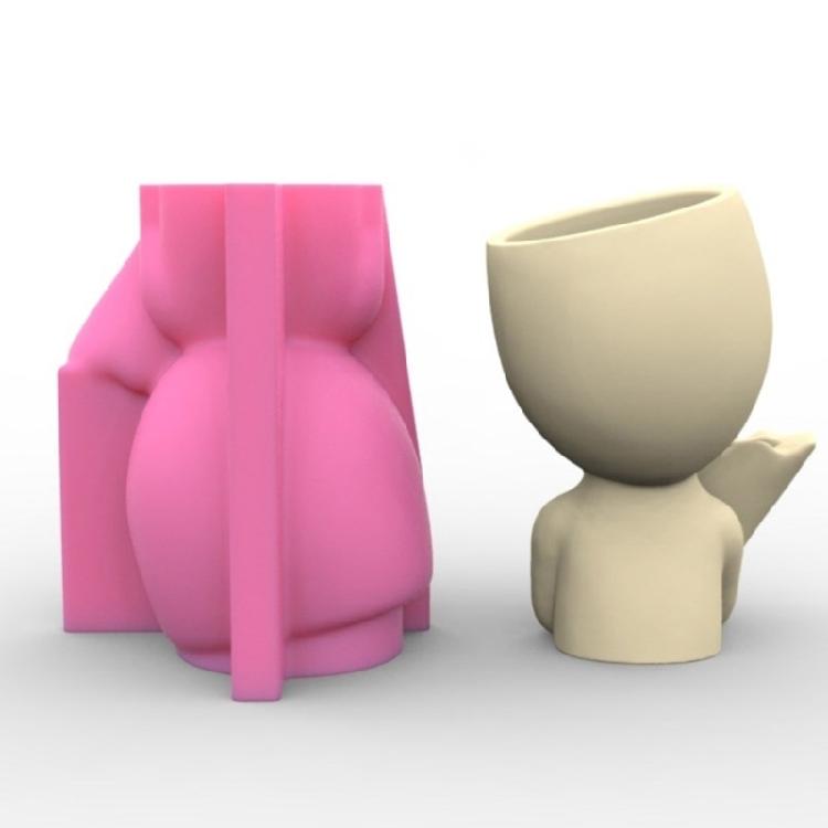 Vase Moulds Human Shape Silicone Material for Making Concrete Resin Flowerpot