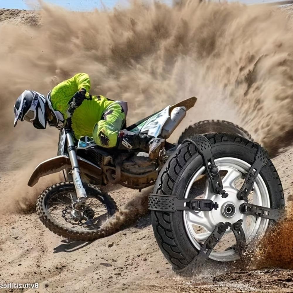 10PCS Snow Chains for Heavy-duty Motorcycles and Electric Anti-slip Chains Are Suitable for Winter and Off-road Conditions