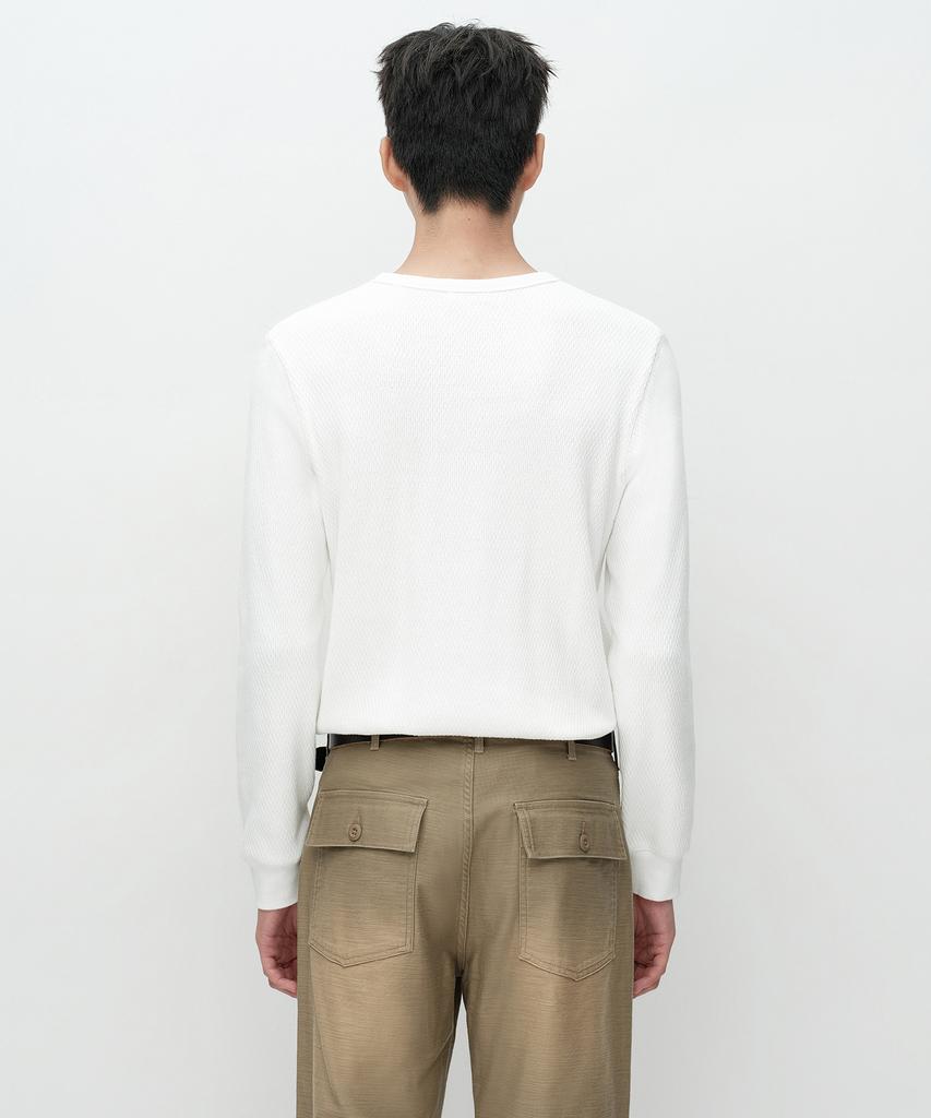 MUSINSA STANDARD Thermal Basic Crew Neck Long Sleeve T-Shirt [Ivory]