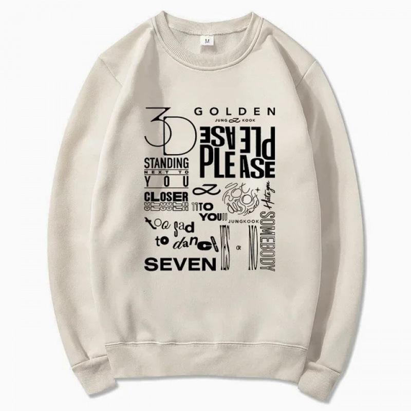 JungKook Golden Hoodie Women Harajuku Hoodie