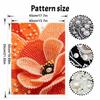 Elegant Framed Pearl Art DIY Set with Vibrant Orange Poppy Flower 5D Sparkling Bead Canvas Painting Ready to Display Romantic Home Decor Gift