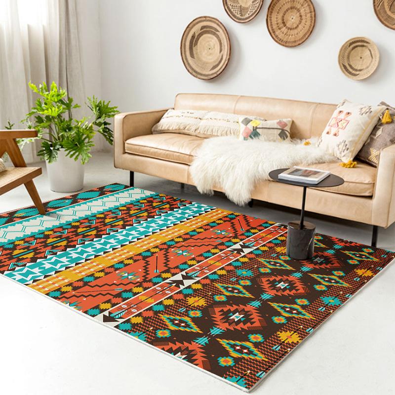 Retro Europäischer Teppich Wohnzimmer Große Fläche Dekoration Sofa Bereich Teppiche für Schlafzimmer Garderobe Rutschfeste Bodenmatten