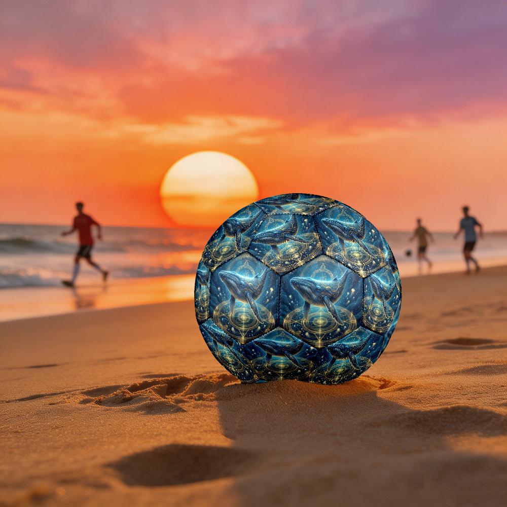 1pc Whale Mystical Symbolism Theme Soccer Ball Football, Size 5, Lightweight PVC, Outdoor Training Soccer Ball,Sports Gift T61436