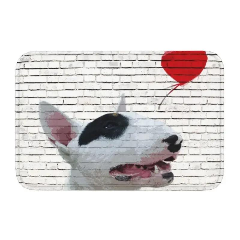Nope Bull Terrier Dog Lazy Front Floor Door Entrance Mats Indoor Animal Pet Kitchen Bathroom Doormat Living Room Carpet Rug