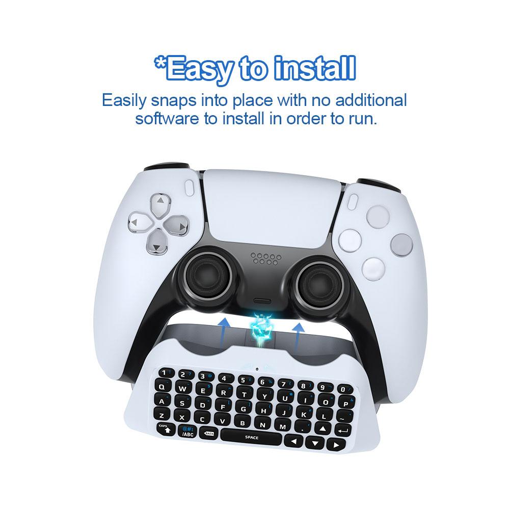 Wireless Controller Keyboard For PS5 Bluetooth 3.0 Controller Chat Pad Portable Gamepad Chatpad With Built-in Speaker for PS5