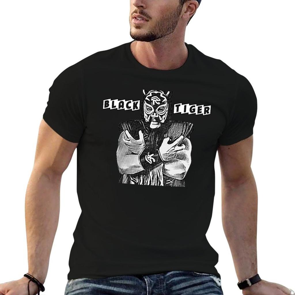 Black Tiger T-Shirt t shirts for man graphic vintage anime tshirt man graphic t shirt T-shirt