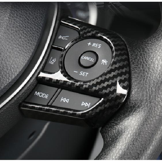 Steering Wheel Trim 3pcs ABS Carbon fiber For Toyota Corolla -