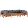 VidaXL Garden Lounge Set with Cushions 6 Pcs Solid Acacia Wood, Outdoor Sofa Set, Modular Sofa 3214873