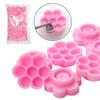 100/200/500pcs Eyelash Extension Pink Flower Glue Delay Cup Tattoo Adhesive Pigment Holders Grafting Eye Lashes Holding Trays