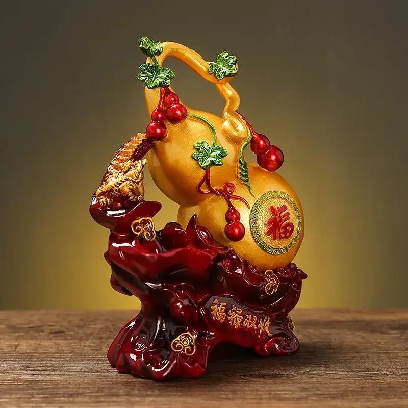 Feng Shui Glücksbringer Kürbis Crsfts Wohnzimmer Ornamente Maskottchen Kürbis Goldene Kröte TV Schrank Wohnkultur