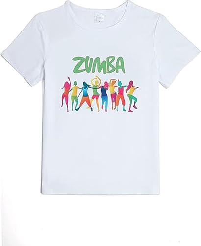

T.D.Well Fitness Hip Hop Dance Zumba Yoga Wear T-Shirt Top Short Sleeve (JP, Alphabet, L, White 6)