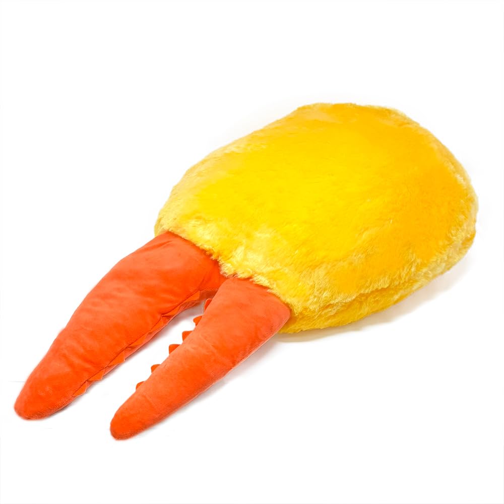 Crab Claw Fry Hand Ultra Big, Approx. 70cm, Large Plush Toy, Cushion, Fun Item (Freshly Fried (Yellow))