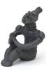 Medium (11cm) Jomon Clay Figurine, Bisque Replica, Handcrafted by an Artisan, for Protection from Evil, Safe Childbirth, and Prosperity (Medium)