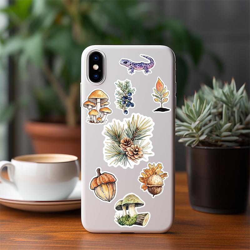 50PCS Cute Cartoon Animal Stickers Watercolor Animal Theme Sticker Nature Jungle Stickers Vinyl Waterproof Decals for Scrapbook