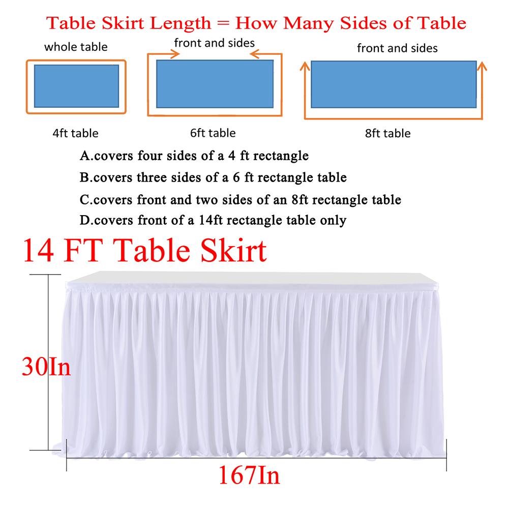 Tulle Table Skirt Pleated Ruffle Tablecloth For Wedding Decoration Birthday Party Baby Shower Tutu Veil Dining Table Decoration