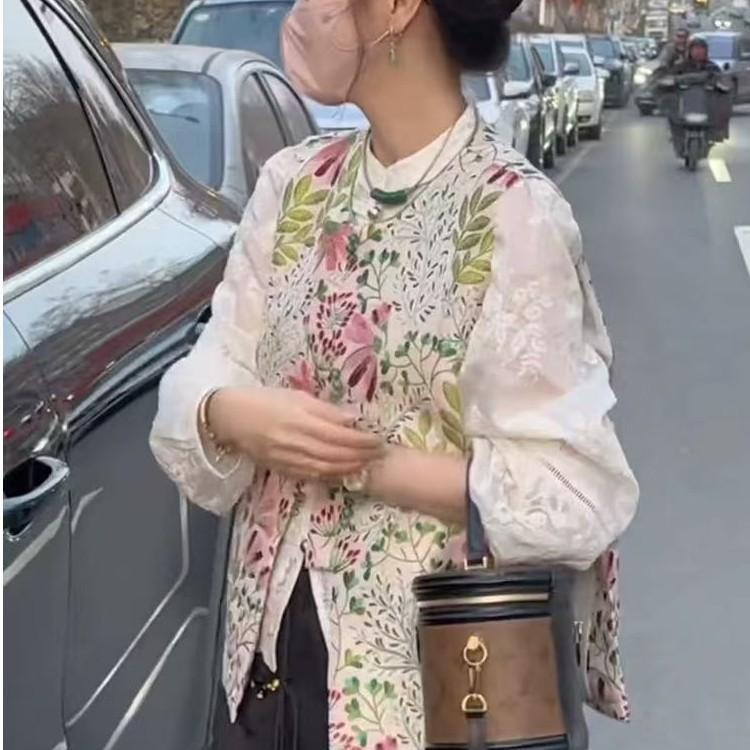 

Ретро жаккардовый жилет женская верхняя одежда ранняя весна новый маленький высококлассный жилет жилет жилет жилет жилет 3XL (recommended 138-75kg)