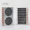 264mmx150mmx60mm Double Air Outlet Condenser Evaporator Water-cooled Finned Copper Tube Radiator Heat Sink Instrument Cooler