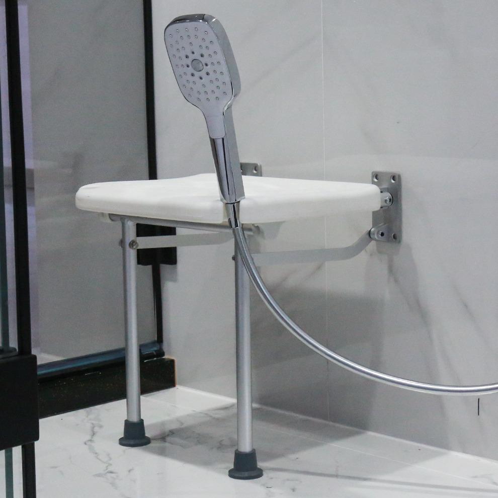 Aluminum Alloy Safety Shower Chair: Foldable Bathing Stool for Elderly & Disabled