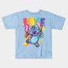 Boys Girls Soft Cotton Graphic Tees Alien Says Love! Breathable Daily School Wear Kids T-Shirts