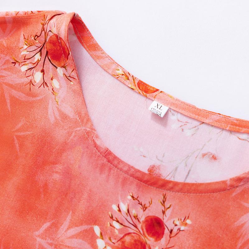 Elegante 2-teilige Sets Damen Sommerkleidung Vintage Lockerer Druck Übergröße Hosenanzüge