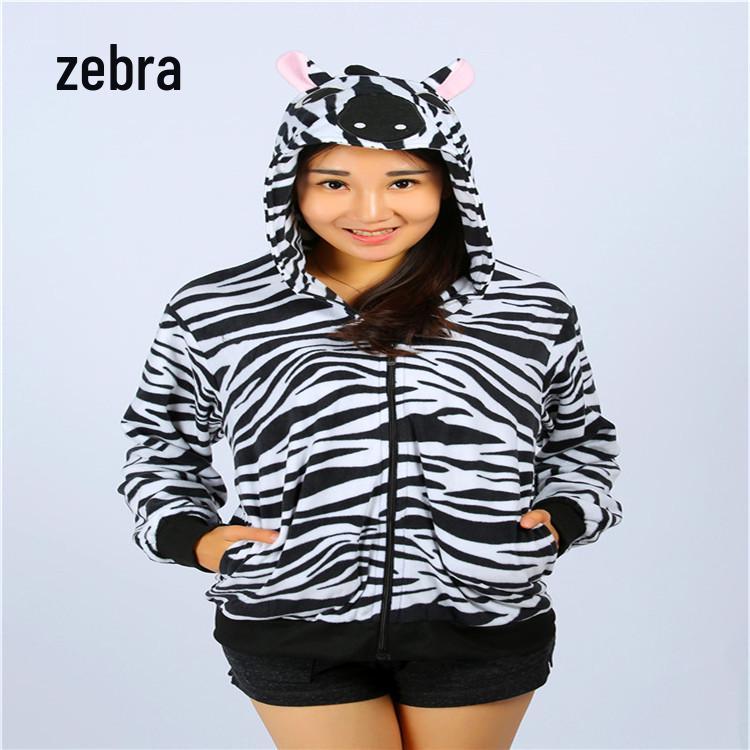 Cartoon Hoodie Jacket - Pink Stitch, Pikachu, Black Cat, Zebra, Blue Parrot. Cute & Casual.