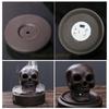 LED Skull Backflow Incenses Cones Holders Ceramics for Relaxation and Decors,Backflow Windproof Lampshade Incenses Cones Holders