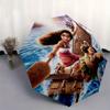 Moana Adventure Automatic Opening and Closing Umbrella, Lightweight 3-Fold, With Cute Cartoon Characters, Suitable for Home, Outdoor and Dai