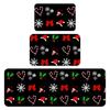 Christmas Kitchen Anti-slip Mat Carpet Flannel Door Mat Three-piece Set 45*120CM/50*80CM/40*60CM