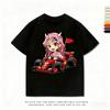 Demon Slayer Nezuko Demon Form Racing Cartoon Print Tshirt Men Women  Casual Short Sleeve Cotton Tee Tops