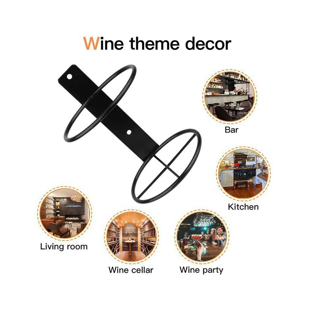 Weinwandhalter, 12er-Pack Wandmontiertes Weinregal, Weinflaschenhalter Aus Metall Zur Weinaufbewahrung, Wanddekoration mit Weinthema