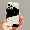 Funny Wide Angle Cat Face Case For iPhone 17 16 15 14 13 12 11 Pro Max Cute 3D Creative Clear Soft TPU Shockproof Cover Funda