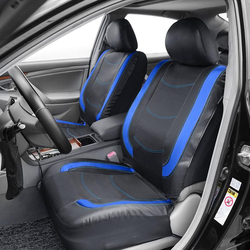 AUTO PLUS Universal Car Seat Cover Set Pu Leather Vehicle Cushion Full Surrounded Protector Fit Most Car Suv Truck  Accessories