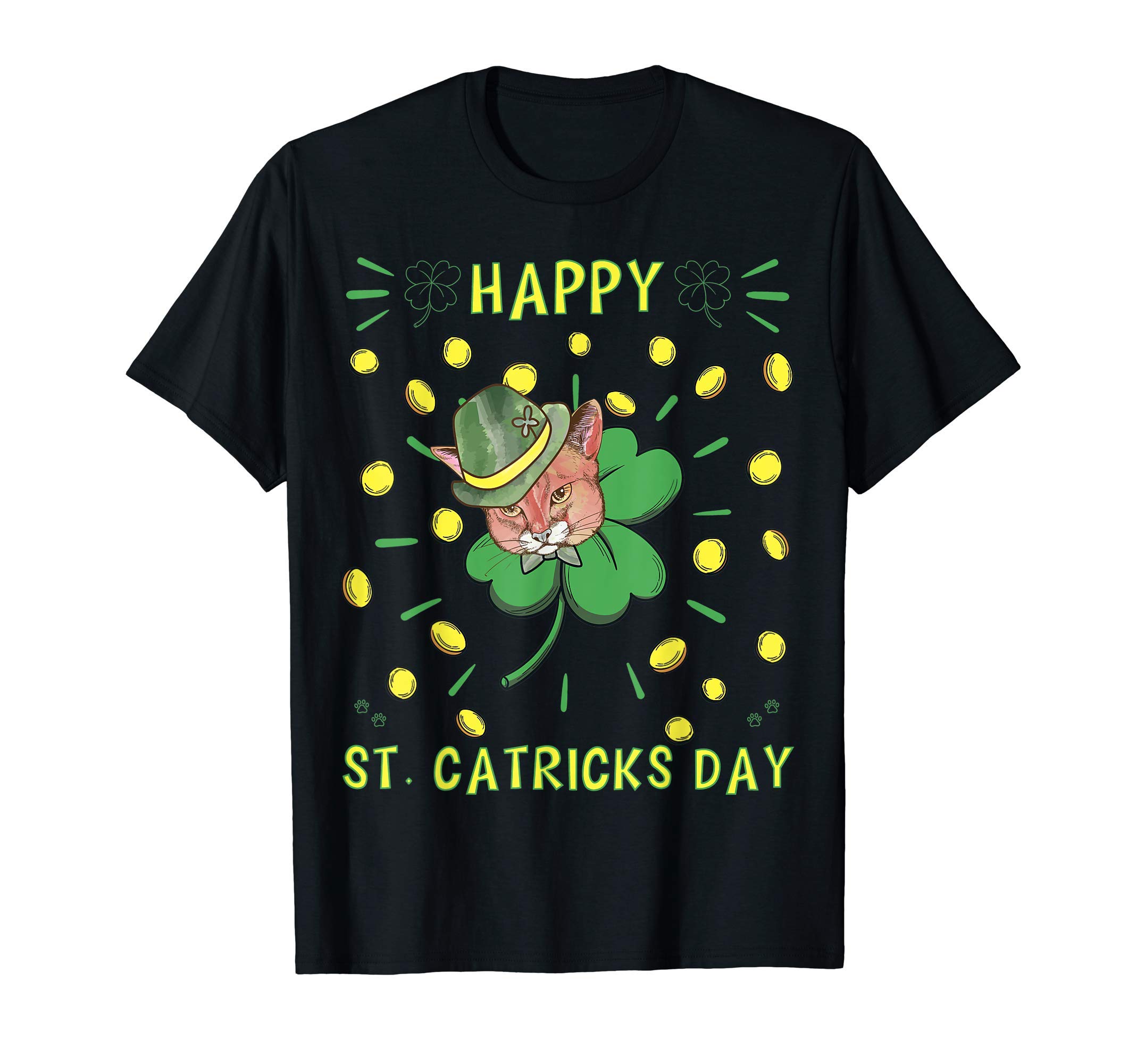 

Good luck in the rain of gold coins and happy Cathrix day St. T-shirt чёрный