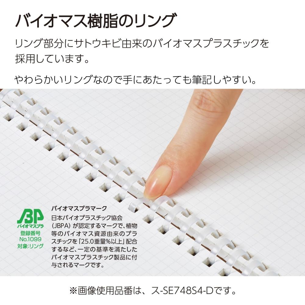 KOKUYO Note Soft Ring Note Sooofa B6 Deformovaná 4mm mřížka Černá S-SE748S4-D