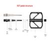 Aluminum Alloy Quick Release Folding Bike Pedals with Bearings for Road Bikes