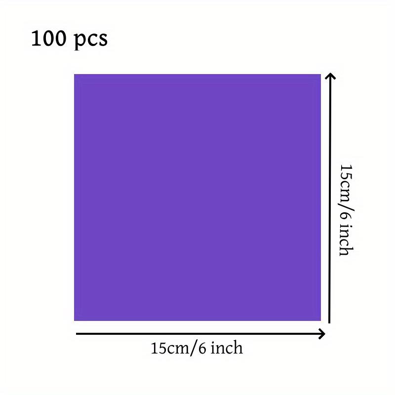 

100 штук/упаковка, обертка для конфет из алюминиевой фольги, 15*15 см/6*6 дюймов, обертка для шоколадного батончика, квадратная, алюминиевая фольга, обертка для шоколадного батончика для самодельных конфет, шоколад Pack of 100 фиолетовый