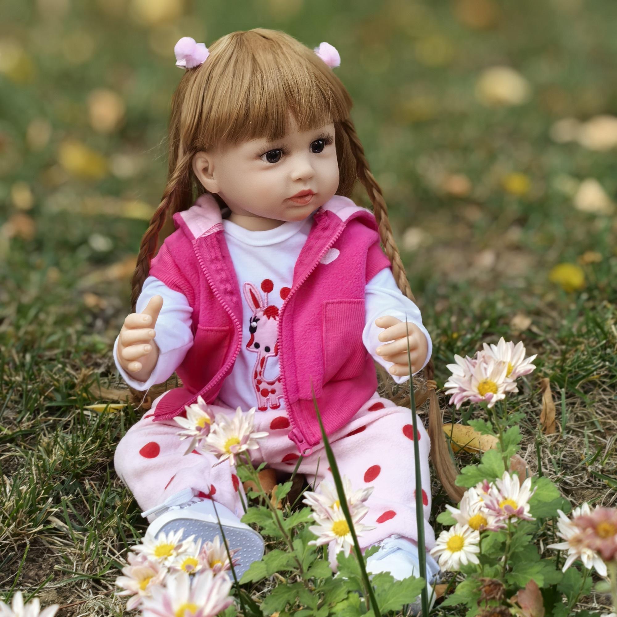 

KEIUMI 55 см Куклы Реборн из Полного Силикон-Винила Бебе Реборн Боенка Купать Дети Играют Рождественские Подарки на День Рождения 22 inch about 55 cm