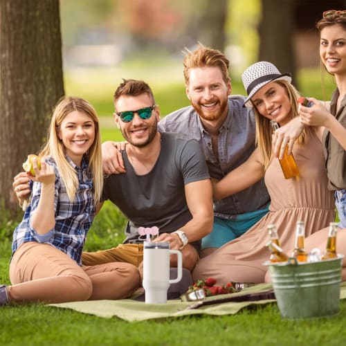 aninako Straw Caps, 4 Colors, Set of 4, Ribbon Straw Covers, Dustproof and Leakproof Straw Tip Covers, Cute Reusable Straw Tip Covers for 10mm Straws,