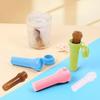 Striped Silicone Ice Stick Tray, Food Grade Narrow Ice Cube Mold for Bottles, Easy Release Ice Maker with Leakproof Lid