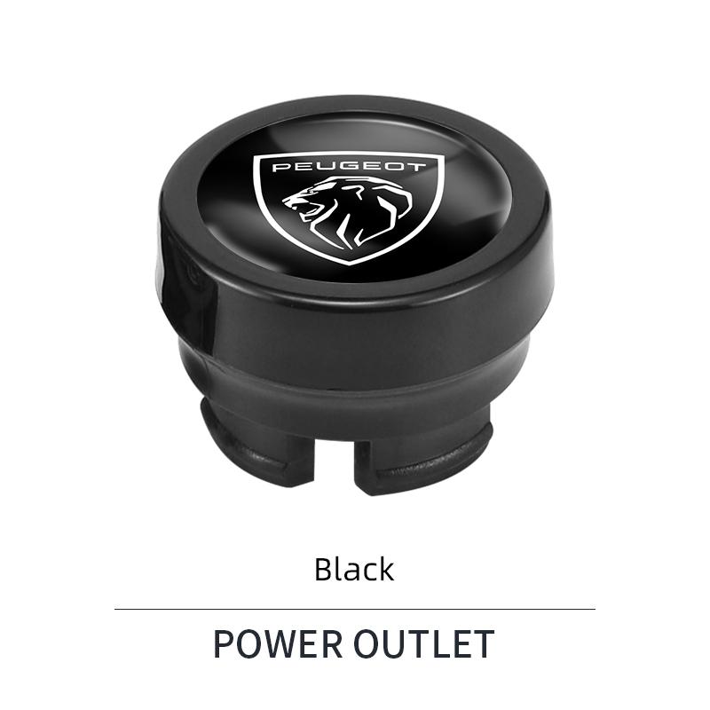 

2026 Hot Car Sticker Car Cigarette Lighter Protective Cover Dust Plug Interior accessories For Peugeot 208 308 207 107 508 2008