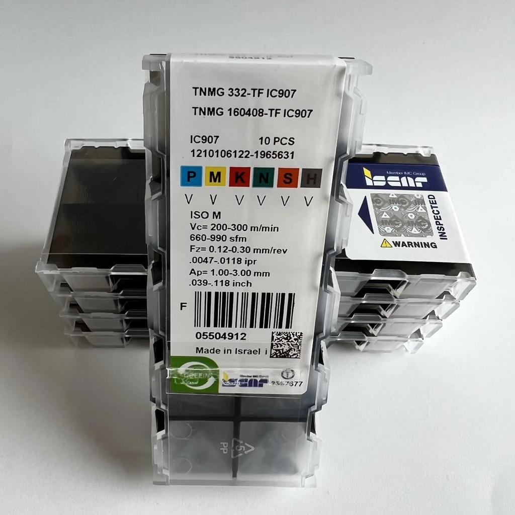 ISCAR / TNMG160408-TF IC907 /Industrial indexable Carbide Inserts 10 PCS