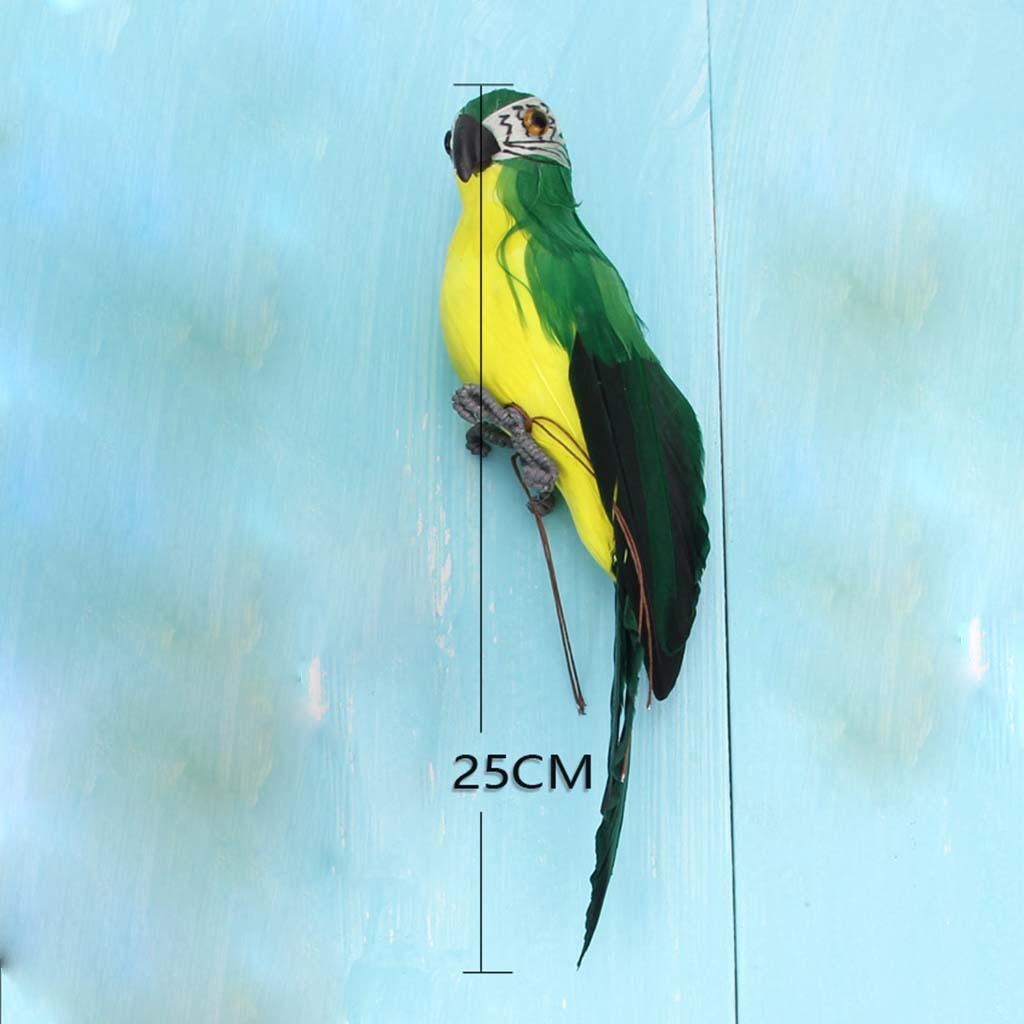 Vivid Macaw Parrot Ornament Imitation Animals Outdoor Garden Tree Home Decor