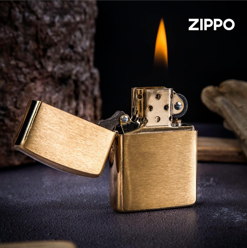 ZIPPO Brass Lighters Brass Brushed Brass